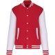 Gyermek patentos dzseki csíkos szélekkel, Kariban KA498, Red/White-6/8