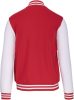 Gyermek patentos dzseki csíkos szélekkel, Kariban KA498, Red/White-6/8