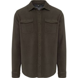   Férfi polár felső sherpa béléssel, Kariban KA582, Dark Khaki/Storm Grey-S