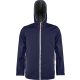 Uniszex kapucnis széldzseki, Kariban KA6104, Navy-S