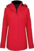 Női levehető kapucnis bélelt kabát, Kariban KA6108, Red-L