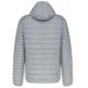 Férfi meleg és ultrakönnyű kapucnis bélelt kabát , Kariban KA6110, Marl Silver-4XL