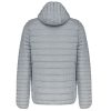 Férfi meleg és ultrakönnyű kapucnis bélelt kabát , Kariban KA6110, Marl Silver-XL