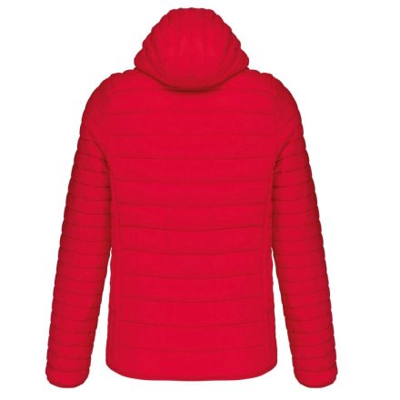 Férfi meleg és ultrakönnyű kapucnis bélelt kabát , Kariban KA6110, Red-2XL