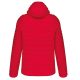 Férfi meleg és ultrakönnyű kapucnis bélelt kabát , Kariban KA6110, Red-4XL