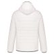 Férfi meleg és ultrakönnyű kapucnis bélelt kabát , Kariban KA6110, White-S