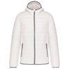 Férfi meleg és ultrakönnyű kapucnis bélelt kabát , Kariban KA6110, White-S