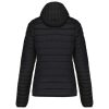 Női kapucnis bélelt meleg és ultrakönnyű kabát , Kariban KA6111, Black-M