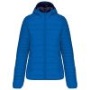 Női kapucnis bélelt meleg és ultrakönnyű kabát , Kariban KA6111, Light Royal Blue-S