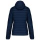 Női kapucnis bélelt meleg és ultrakönnyű kabát , Kariban KA6111, Navy-2XL