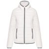 Női kapucnis bélelt meleg és ultrakönnyű kabát , Kariban KA6111, White-2XL