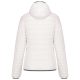 Női kapucnis bélelt meleg és ultrakönnyű kabát , Kariban KA6111, White-XL