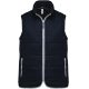 Uniszex  bélelt mellény, cipzáras, Kariban KA6116, Navy-XL