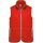 Uniszex  bélelt mellény, cipzáras, Kariban KA6116, Red-L