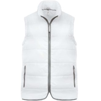   Uniszex  bélelt mellény, cipzáras, Kariban KA6116, White-XS