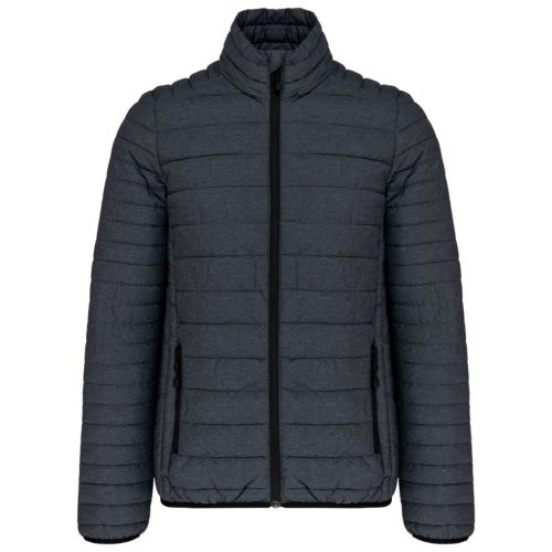 Férfi bélelt meleg és ultrakönnyű kabát , Kariban KA6120, Marl Dark Grey-S