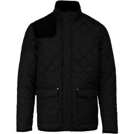 Férfi steppelt kabát, Kariban KA6126, Black/Black-3XL