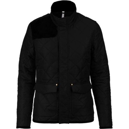 Női steppelt kabát, Kariban KA6127, Black/Black-L