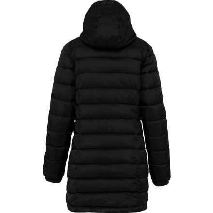 Női kapucnis steppelt kabát, Kariban KA6129, Black-L