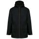 Uniszex kapucnis kabát, mikropolár béléssel, Kariban KA6153, Black-XL