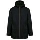 Uniszex kapucnis kabát, mikropolár béléssel, Kariban KA6153, Black-XS