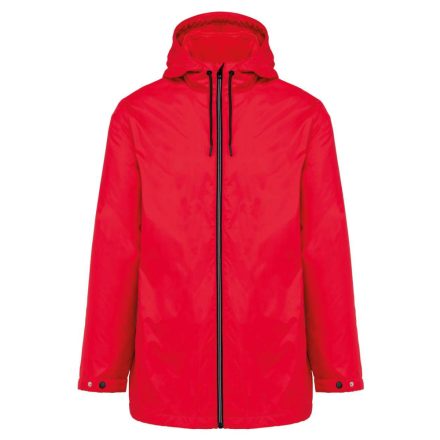 Uniszex kapucnis kabát, mikropolár béléssel, Kariban KA6153, Red-3XL