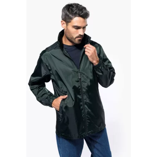 Uniszex rejtett kapucnis széldzseki, Kariban KA616, Navy-XL
