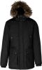 Férfi téli kapucnis bélelt kabát, Kariban KA621, Black-M