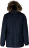 Férfi téli kapucnis bélelt kabát, Kariban KA621, Navy-4XL