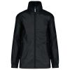 Uniszex rejtett kapucnis széldzseki hálós béléssel, Kariban KA632, Black-L