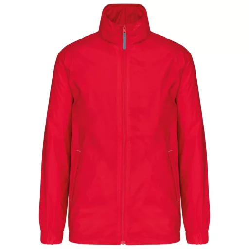 Uniszex rejtett kapucnis széldzseki hálós béléssel, Kariban KA632, Red-2XL