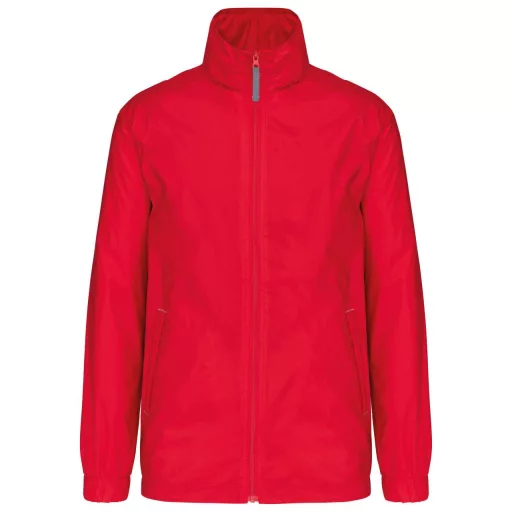 Uniszex rejtett kapucnis széldzseki hálós béléssel, Kariban KA632, Red-M