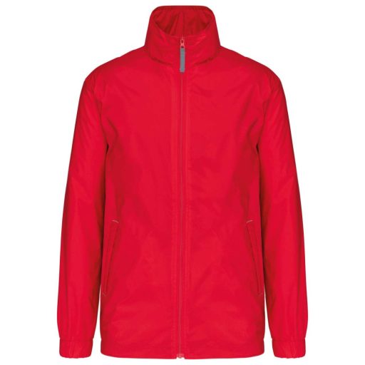 Uniszex rejtett kapucnis széldzseki hálós béléssel, Kariban KA632, Red-XL