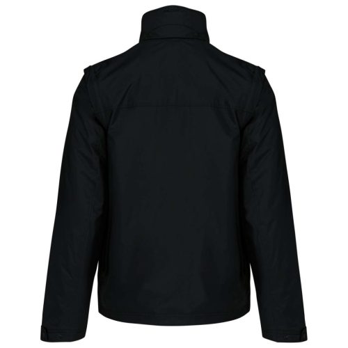 Uniszex levehető ujjú bélelt kabát, Kariban KA639, Black/Orange-3XL
