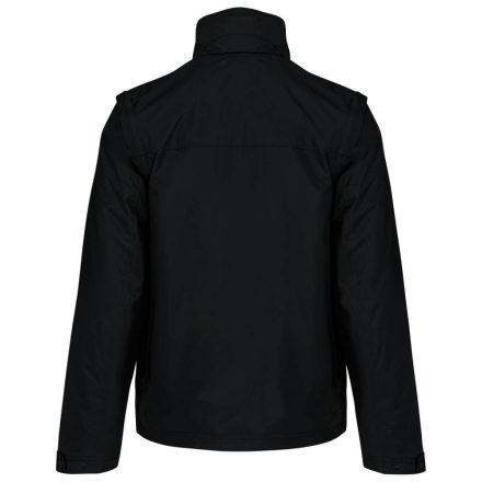 Uniszex levehető ujjú bélelt kabát, Kariban KA639, Black/Orange-L