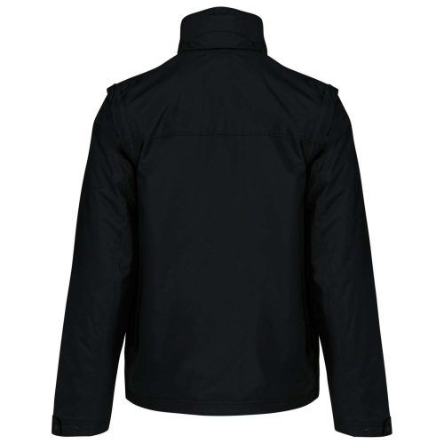 Uniszex levehető ujjú bélelt kabát, Kariban KA639, Black/Orange-XL
