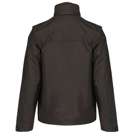 Uniszex levehető ujjú bélelt kabát, Kariban KA639, Dark Grey/Orange-M