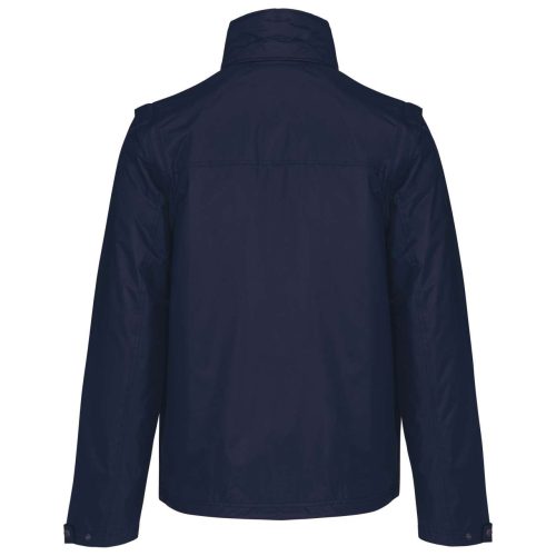 Uniszex levehető ujjú bélelt kabát, Kariban KA639, Navy/Grey-M