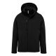 Férfi kapucnis, bélelt softshell kabát, Kariban KA650, Black-3XL