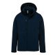Férfi kapucnis, bélelt softshell kabát, Kariban KA650, Navy-XL