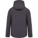 Férfi kapucnis, bélelt softshell kabát, Kariban KA650, Titanium-XL