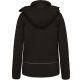 Női kapucnis, bélelt softshell kabát, Kariban KA651, Black-2XL