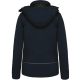 Női kapucnis, bélelt softshell kabát, Kariban KA651, Navy-S