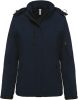 Női kapucnis, bélelt softshell kabát, Kariban KA651, Navy-XS