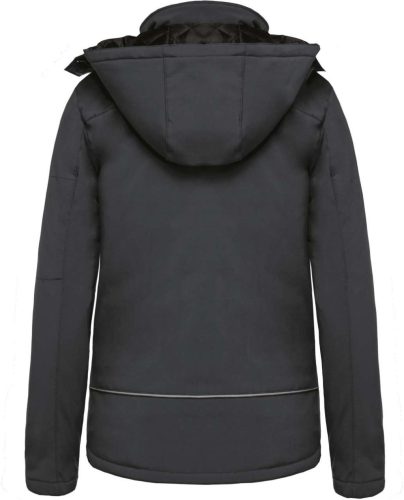 Női kapucnis, bélelt softshell kabát, Kariban KA651, Titanium-XS
