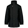 Uniszex kapucnis kabát steppelt béléssel, Kariban KA677, Black-2XL