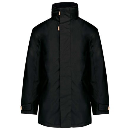 Uniszex kapucnis kabát steppelt béléssel, Kariban KA677, Black-2XL