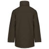 Uniszex kapucnis kabát steppelt béléssel, Kariban KA677, Deep Khaki-XS