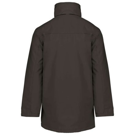Uniszex kapucnis kabát steppelt béléssel, Kariban KA677, Dark Grey-2XL