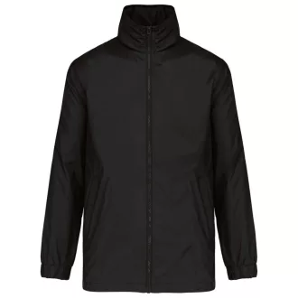   Férfi bélelt széldzseki rejtett kapucnival, Kariban KA687, Black-2XL
